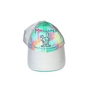 Vtg Y2K Jim Benton “It's Happy Bunny” Baseball Cap Hat Green Tie-Dye